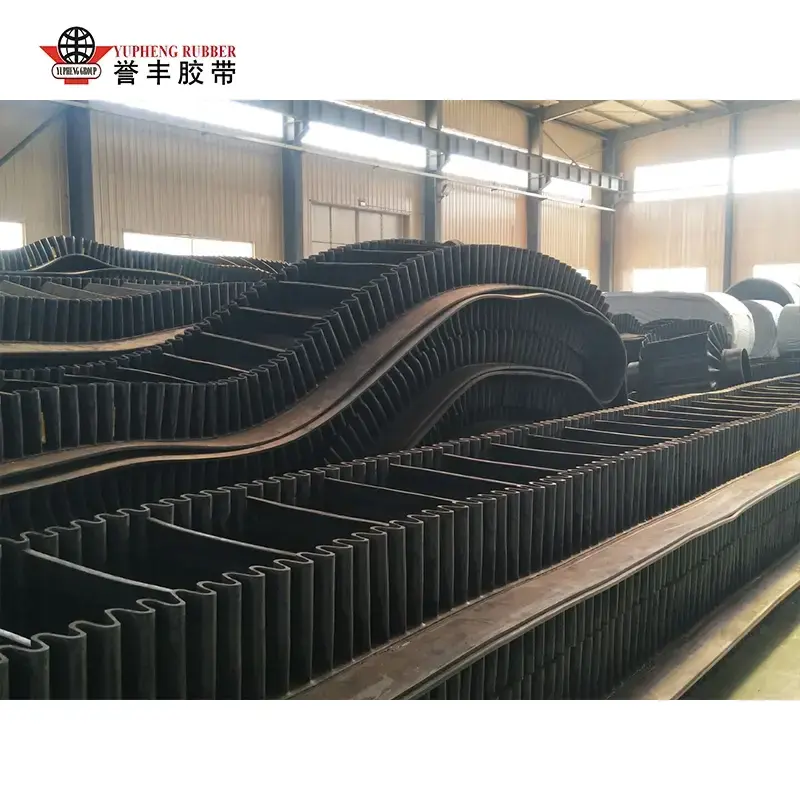ဘေးနံရံ Cleated Conveyor Belt